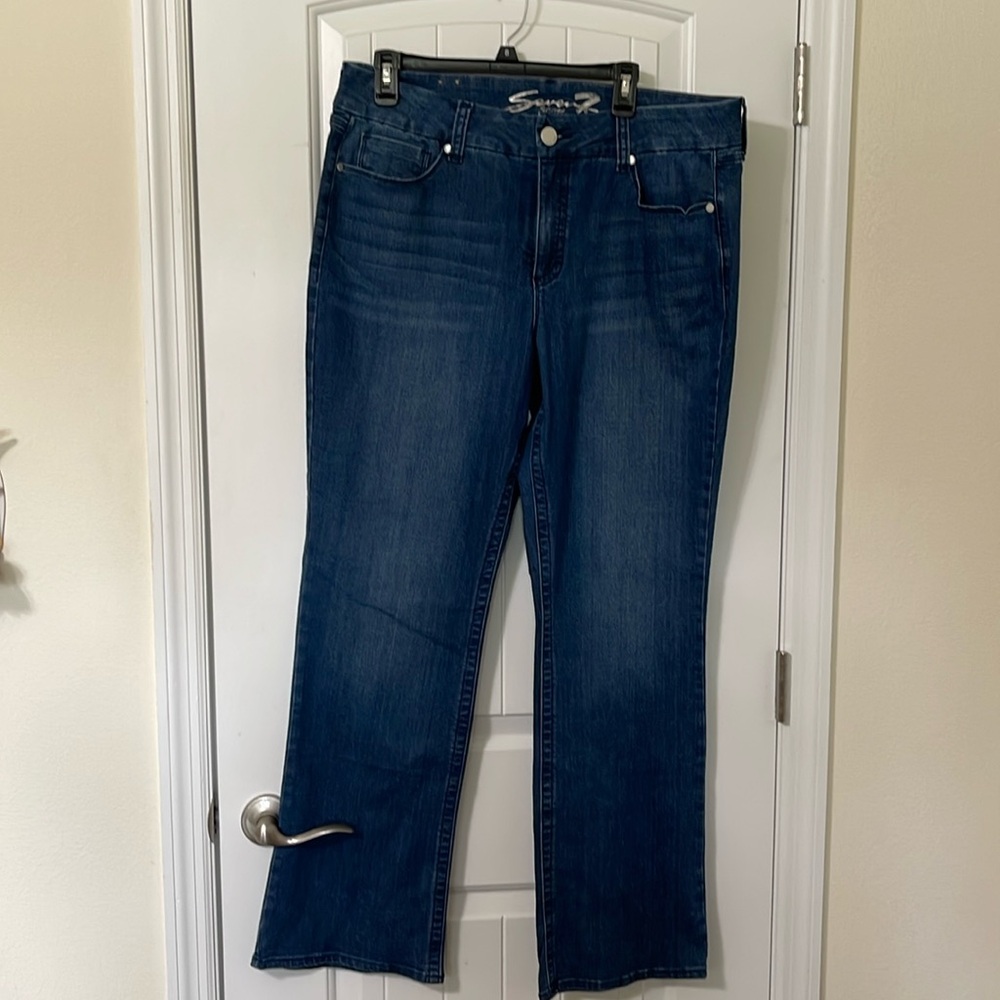 Seven7 Bootcut Dark Wash Jeans. Size 18.
